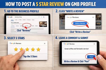 Post google map reviews