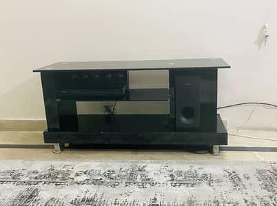 Media Unit with Glass Shelves – Urgent Sale