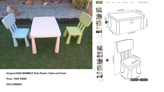 Original IKEA Kids Chairs and Table