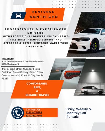 Rent a car karachi to karachi–Local Karachi Trips -Professional Driver