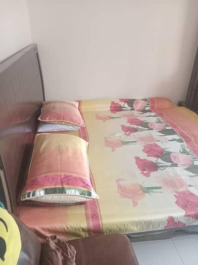 King Sized Bed + Mattress for Sale