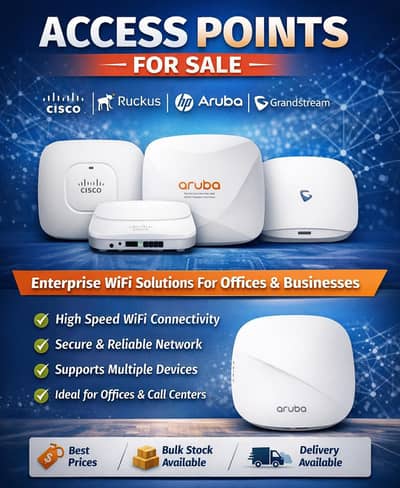 Enterprise Access Points – Cisco | Ruckus | HP Aruba | Grandstream