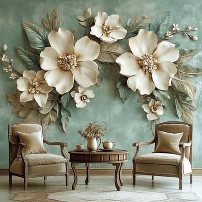 3D Wallpaper | Customized Wallpaper | Room Wallpaper| PVC wallpanel