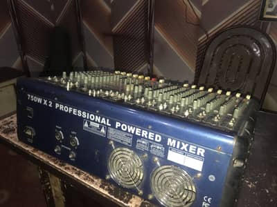 R audio 12 channel duoble echo mixer