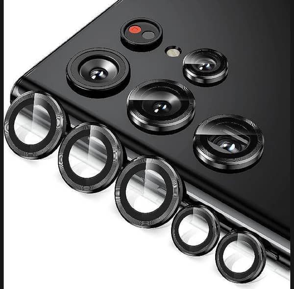 Samsung S22 Ultra Camera Lens Protector, 9H Tempered Glass Camera Cover Screen Protector Metal Individual Ring for S22 Ultra 5G 2022 Release (Burgundy) 100% Best Quality