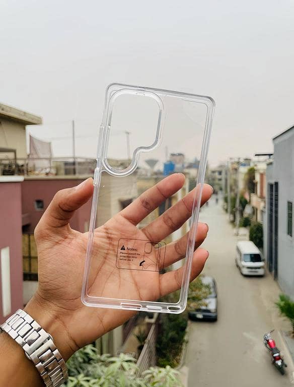 Premium Spigen Anti-Shock Clear Case for Samsung S22-S25 Ultra