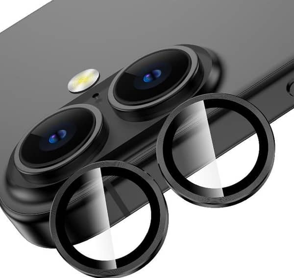 Iphone 16/16 plus Camera Lens Protector HD Tempered Metal Glass Camera Screen Protector Cover Film Aluminum Alloy Lens (Case Friendly)