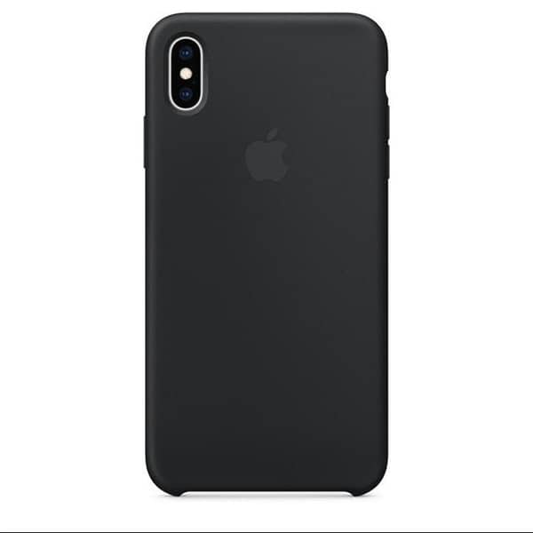 Official Silicone Case for iPhone Xs/X with Apple Logo - Flexible Back Cover