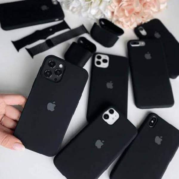 iPhone 15 / 15 Pro / 15 Pro Max Official Silicone Back Cover with Apple Logo – Soft Liquid Silicone Case