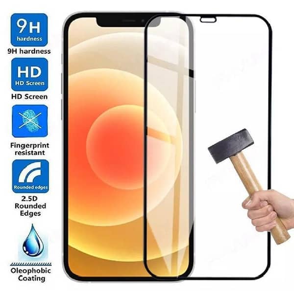 iPhone 7/8 to 16 Pro Max 9D Glass Screen Protector - Original Tempered Glass - Edge-to-Edge Protection