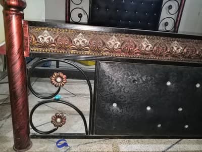 iron fancy bed neat and clean condition