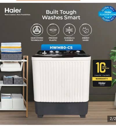 Haier 8 Kg- Twin Tub Semi Automatic Washing Machine- HWM 80 CS