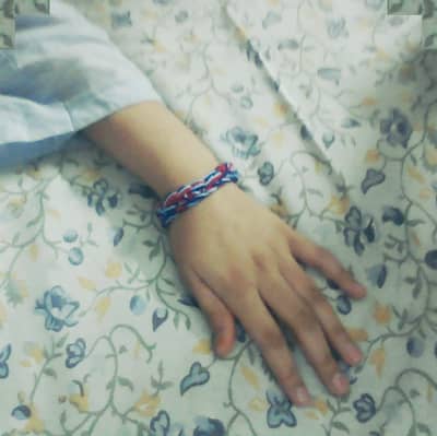 milticolor crochet bracelet