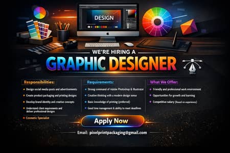 Now Hiring: Expert Graphic Designer for Printing & Design Work.