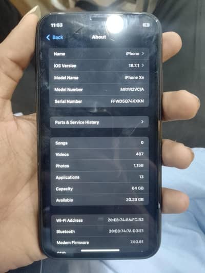 iphone XR non PTA 64gb