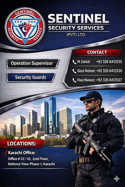 Operation Supervisor | Security Guards | Jobs in  Karachi