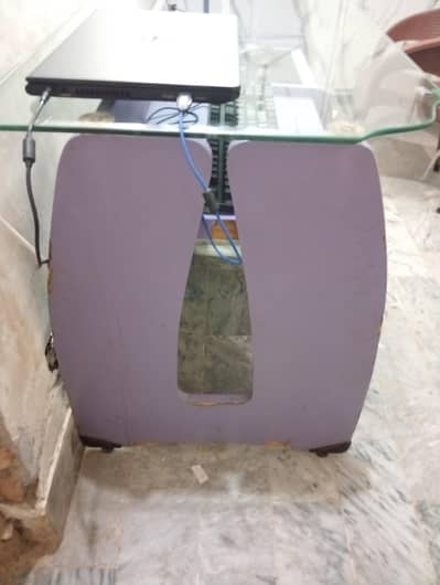 Computer table in lite purple colour condition normal