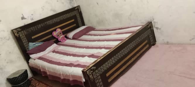 Double bed with mattress