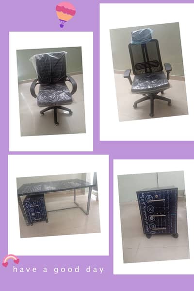office table, office excetive chair, computer chair, office drawer.