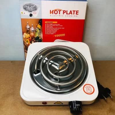 Portable Electric Hot Plate 2pcs White 1000W