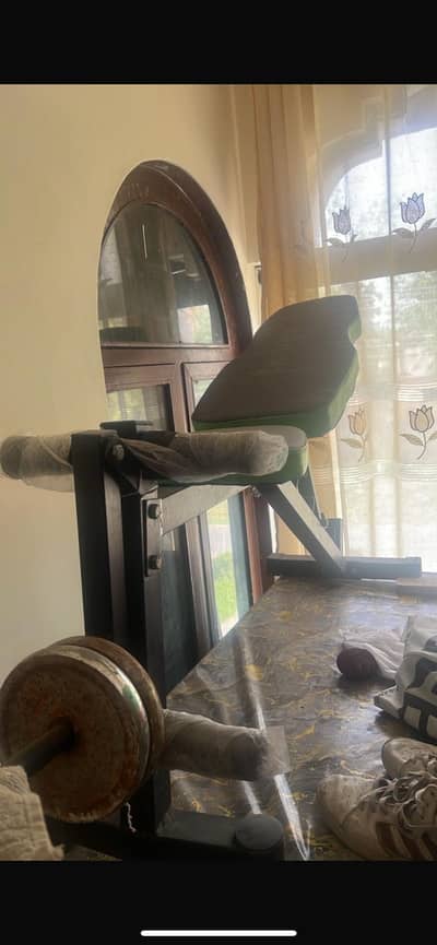 Gym equipment with 2 4kg plates