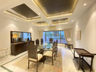 E7 1000 Square Yead Fully Furnished Ground Portion 3 Bedrooms with Attached Bathroom Drawing and Dining TV Lounge Kitchen