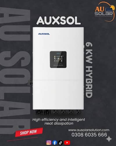 Auxsol 6 to 25kw hybrid and ongrid inverters