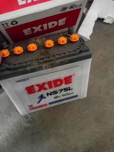12 Volt 50 Ah Exide N75L lead acid battery for car and generator