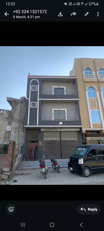 7 marla triple story brand new furnished plaza for rent with 2 shop