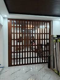 PVC folding Door/Wooden Flooring | False ceiling/Wooden Folding doors