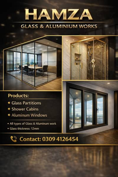 12mm Glass door Partition /Office Cabin Glass