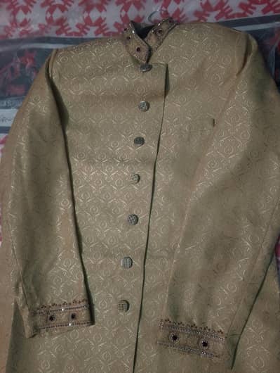 Dulha sherwani,, kulla,, khusa complete set.