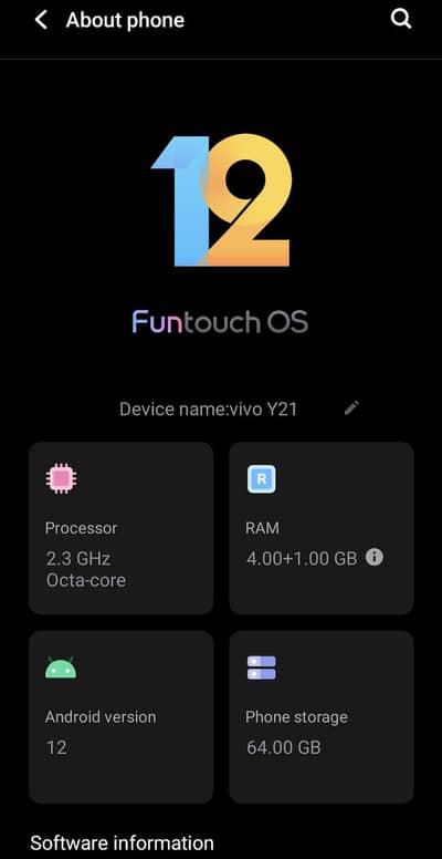 Vivo y21   4/64  22K.