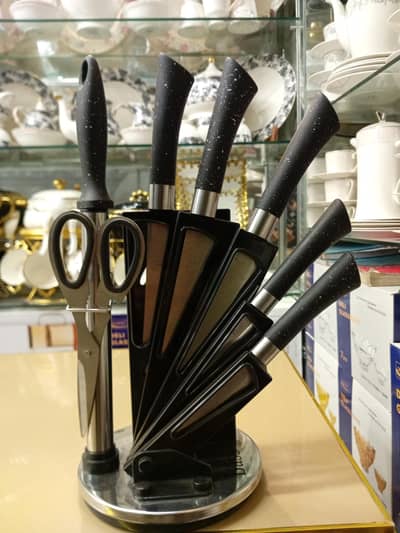 Knife Set With Stand  8pcs Set
