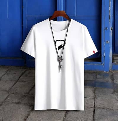 ​Men's White Printed T-Shirt - Brand New