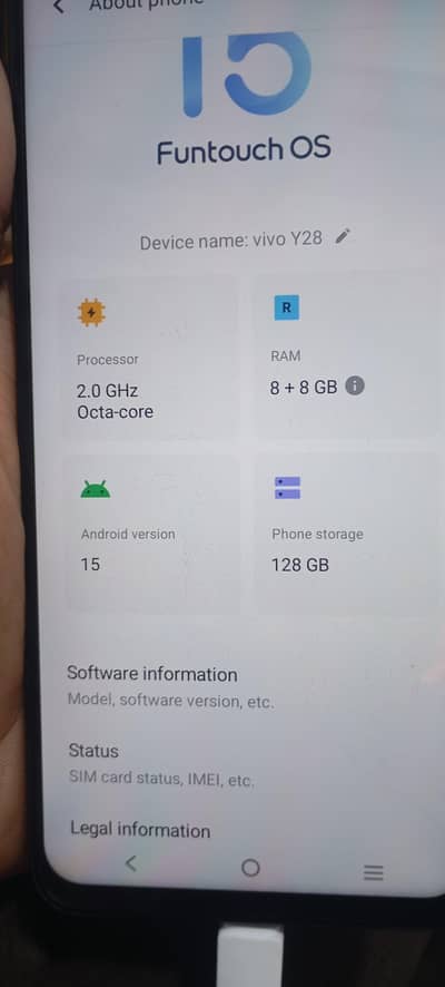 vivo y28  8/128