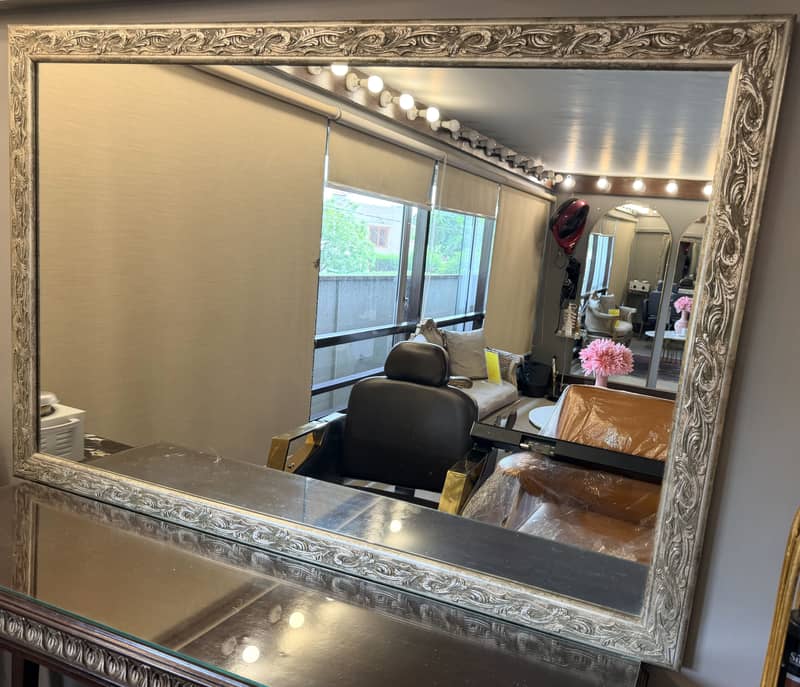 Mirror with silver border 1