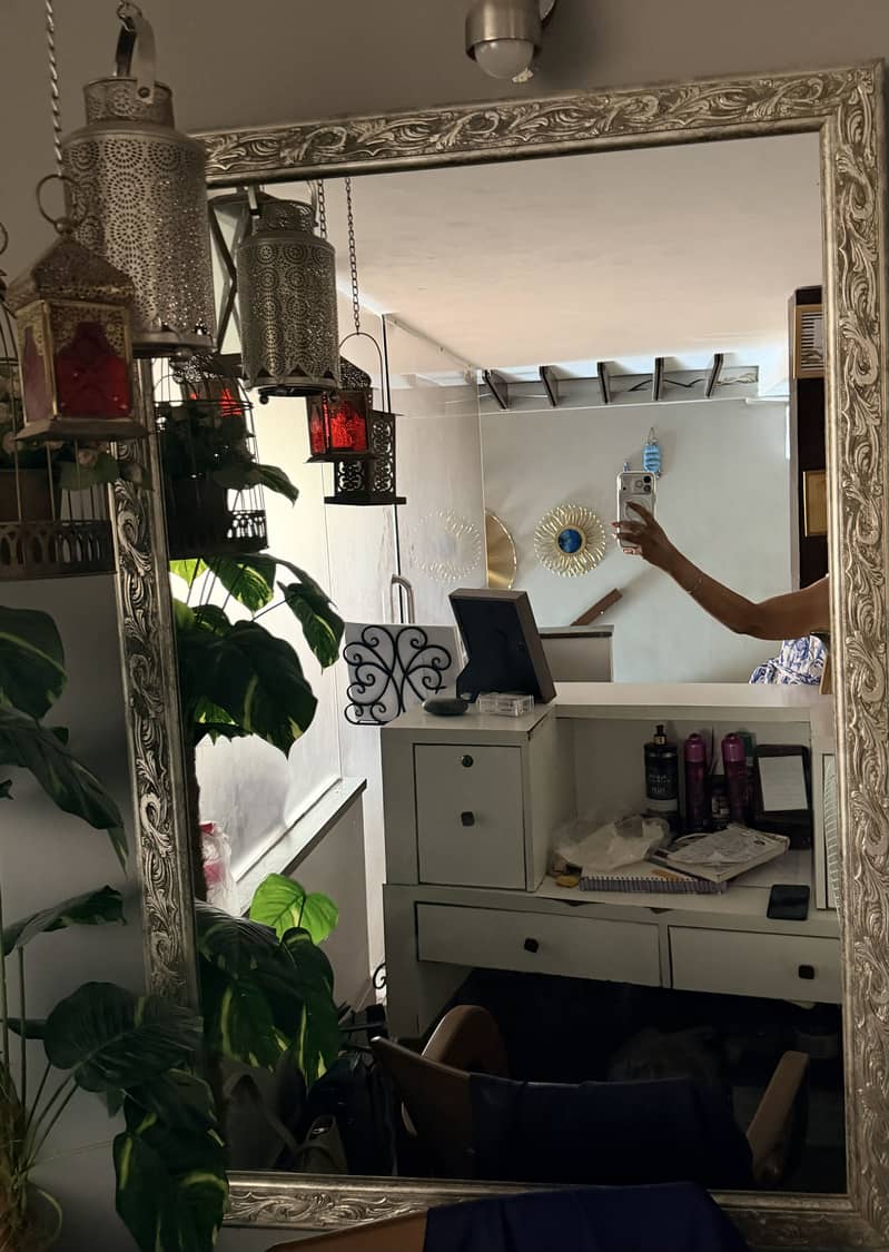 Mirror with silver border 2