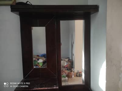 Solid Wood Dressing Table with Mirror – Good Condition – Urgent Sale