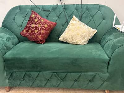 Bottle green sofa set 7 seater