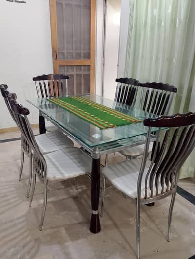 Double glass Dining table