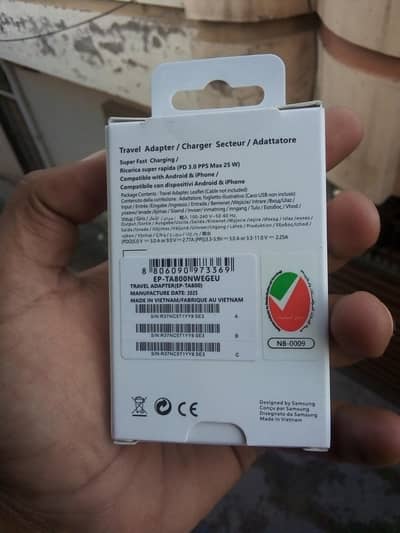 Samsung 100% original adoptor +Samsung a07 original cable
