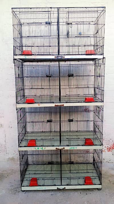 8 portions folding cage for sale size 3*1.5*1.5