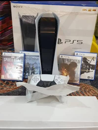 lSony PlayStation PS5 slim 1TB Disk edition with 2 controler full box