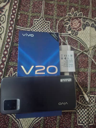 Vivo v20 8gb 128gb with box, charger condition 10/10 0300-0050253