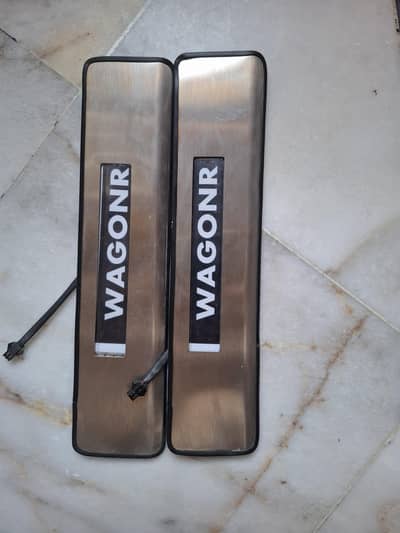 wagon r door still plate chrome with light