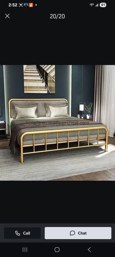iron bed/bed/furniture/double bed/king size bed