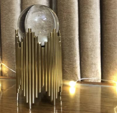 Elegant brass Crystallic ball ornament