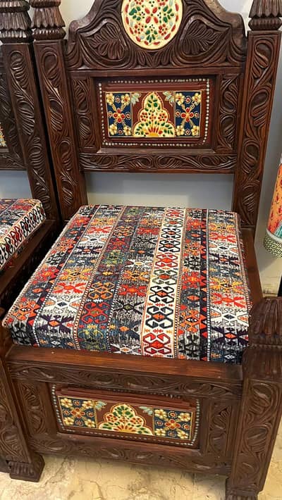 Hand Carved Wood Swati Furniture