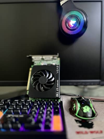 Nvidia EVGA GT 730 2 GB DDR 3 BIT 128 Gaming GPU For Sale.